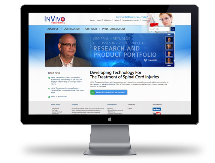 InVivo Therapeutics WebSite